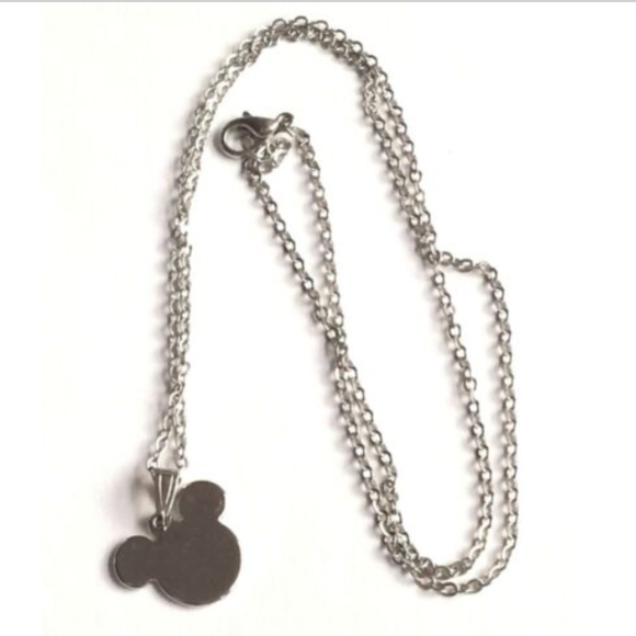 Mickey Mouse Ears Necklace Icon Silver Plated 19" Vintage Disney Disneyana - Picture 7 of 9